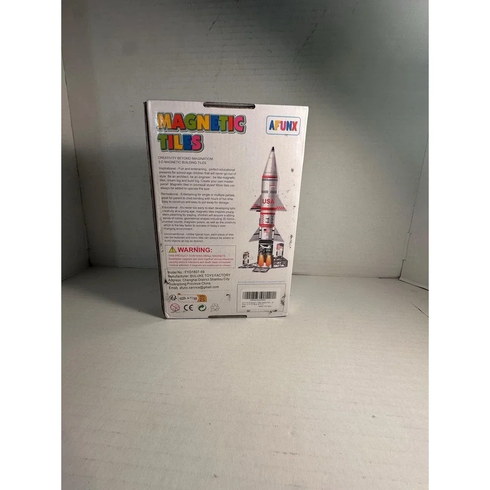 AFUNX Magnetic Tiles Rocket Space Educational Building Set 3+ FY180T-60 2025